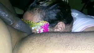 Latina bbw prostitute spreads hairy pussy takes facial cumshot deepthroat