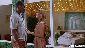 hey sleeping hubby won't know as milf jordan maxx rides bbc in secret interracial spooning