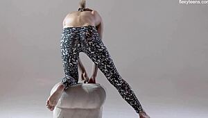 russian gymnast rita mochalkina shows hairy flexibility