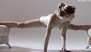 russian gymnast rita mochalkina shows hairy flexibility