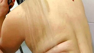 stepmom's big butt exposed naked in bathroom shower