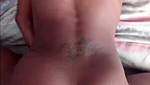 White Guy's Doggystyle Hammering of Petite Black Babe Leads to Explosive Cumshot