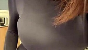 Jerking Massive Load On Stepmom's Milky Big Tits Explosion!