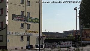 tourist spots hot action outside eroscenter amor in frankfurt