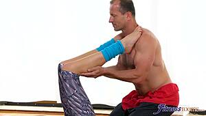 Flexible Gymnast Explodes in Ecstatic Cumshot Shower Bliss