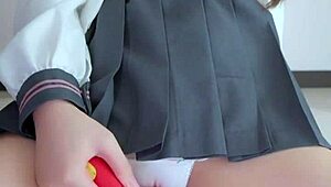 your cute underwear classmate hides her secret vibration addiction in class