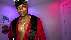 wife takes bbc pounding while cuck hubby watches halloween party. egyptian bunny costume action