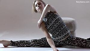 russian gymnast rita mochalkina shows hairy flexibility