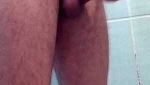 watch me stroke my big cock hard while bathing for that hot cumshot finish