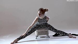 russian gymnast rita mochalkina shows hairy flexibility