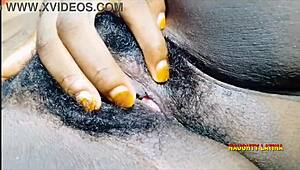 naughty latina fingers hairy pussy masturbates wet at home craving big cock