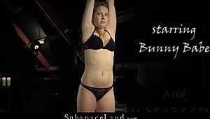 teeny tied up on bed gettin' fucked hard 😈🔗