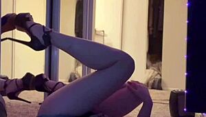 This italiana milf artemisia love with big tits shows off her horny body in shorts smoking fetish