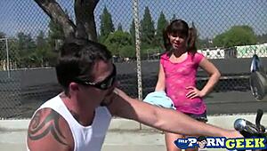 Elizabeth Leads Wild Biker Group Ride with Rough Double Penetration Action