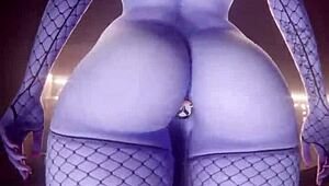 fat ass widowmaker teases emma's smooth spot in steamy crossdressing mix