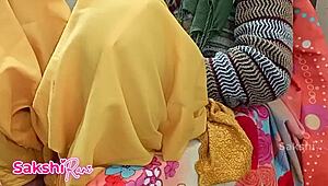 maid's hairy pussy gets shaved while wife shops