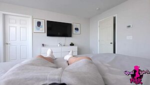 my step sis katerina deville jerks me off to last longer in her tight pussy