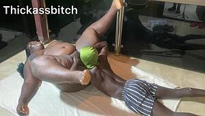 Man, houseboy loves diving into that ssbbw boss pussy when she's away