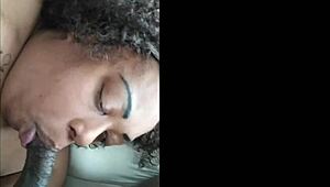 Ebony BBW Miss Mop Mouth Upside-Down Slobber Fest