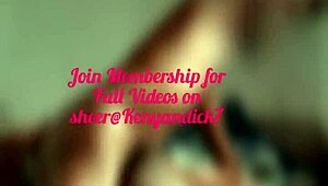 Ebony wife bends over for backshots before work lover!