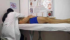 nurse sees cock rise hard ready for tight pussy hospital action