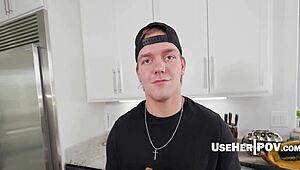 stepmom's freeuse birthday surprise 😘 family pov feet fetish downblouse fun!