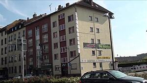 tourist spots hot action outside eroscenter amor in frankfurt