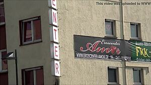 tourist spots hot action outside eroscenter amor in frankfurt