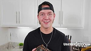 stepmom's freeuse birthday surprise 😘 family pov feet fetish downblouse fun!