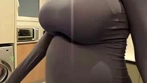 Jerking Massive Load On Stepmom's Milky Big Tits Explosion!