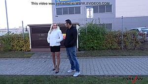 milf secretary's huge tits bounce as she's double pounded deep in moving van reality