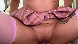 Annoying step daddy pounds my tight college pussy doggystyle finally