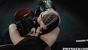 Sooo six hot brunettes blondes redheads gangbang stallion deepthroat sucking handjob cumshot facials sharing