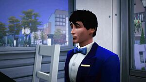 Monster cock cuckolds old asian wife on desk with friend