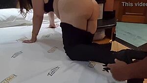 a horny european wife sucks cock and takes it in her big ass