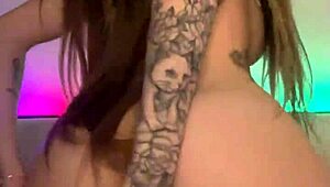 Adrianna Savu TEASES Meaty TITS and ASS with Dildo Solo