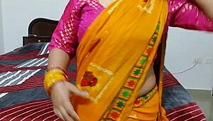 Desi bhabhi shares bed with dever for hot indian taboo doggystyle pussy fucking