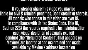 maxine x vibes clit while riding ass dildo