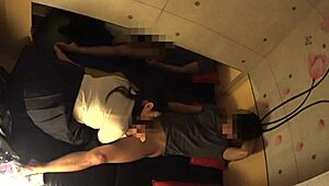 japanese chubby schoolgirl's huge saggy natural tits get secret oily massage tease