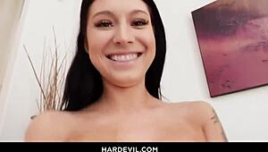 college bubble butt takes monster cock anal gaping a2m rimjob then swallows huge cumshot