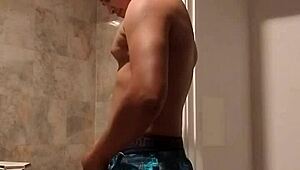 Sexy Shower Scene Part 1 with Steamy Water Cascading over Curves and Skin