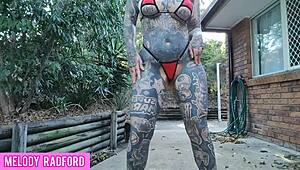 melody radford twerks slaps huge ass in micro bikini haul