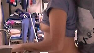 Skinny Flaca Serves Macho Cock Ditches Cleaning Chores!