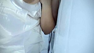 Chubby Latina Housewife Fingers Huge Tits Nipples in Lingerie Until Wet Pussy Drips Closeup