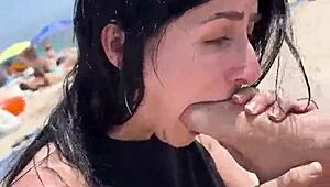 venom evil and kaitlyn katsaros tease feet flashing on public beach