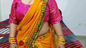 Desi bhabhi shares bed with dever for hot indian taboo doggystyle pussy fucking