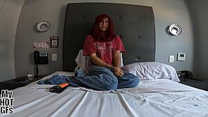 Condom slips out but don't cum inside me