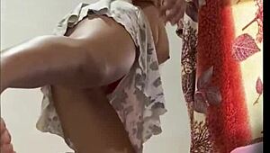 Voyeur peek into Colombian Alexia's intimate bedroom space