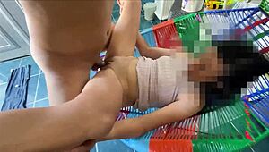 new maid gets huge cock dose in kitchen before lunch shakes that ass