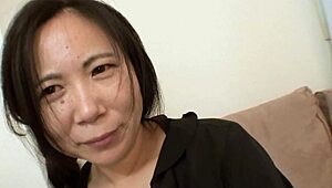 yasuko watanabe teases guy then fingers her chubby asian pussy